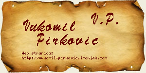 Vukomil Pirković vizit kartica